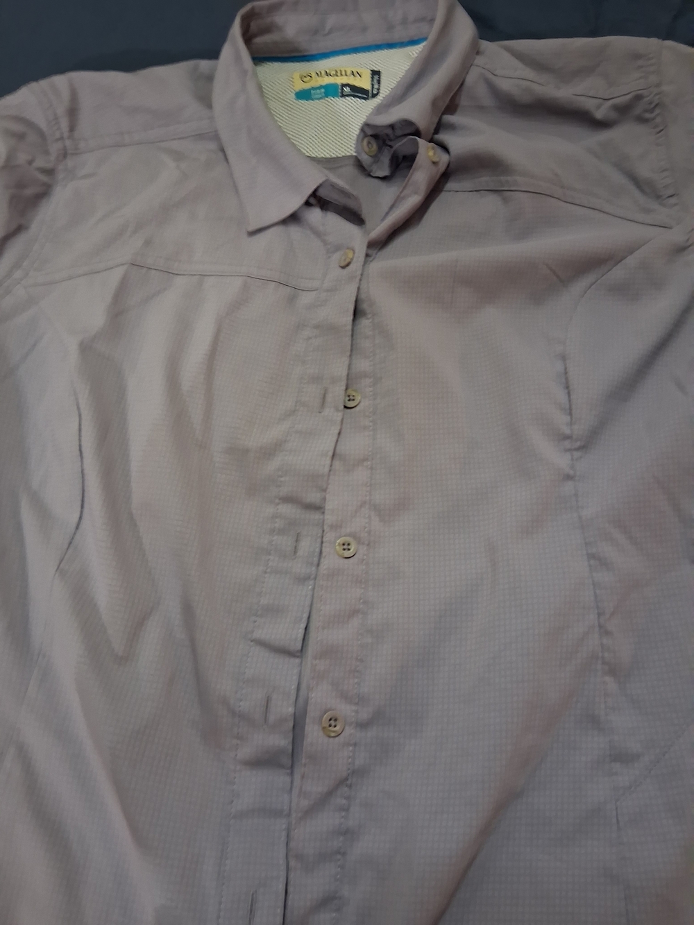 Magellan Outdoors Women's Light Lavender Button Front FISHING shirt